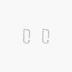 Marc Jacobs J Marc Crystal Hoops Argento | UAX849610